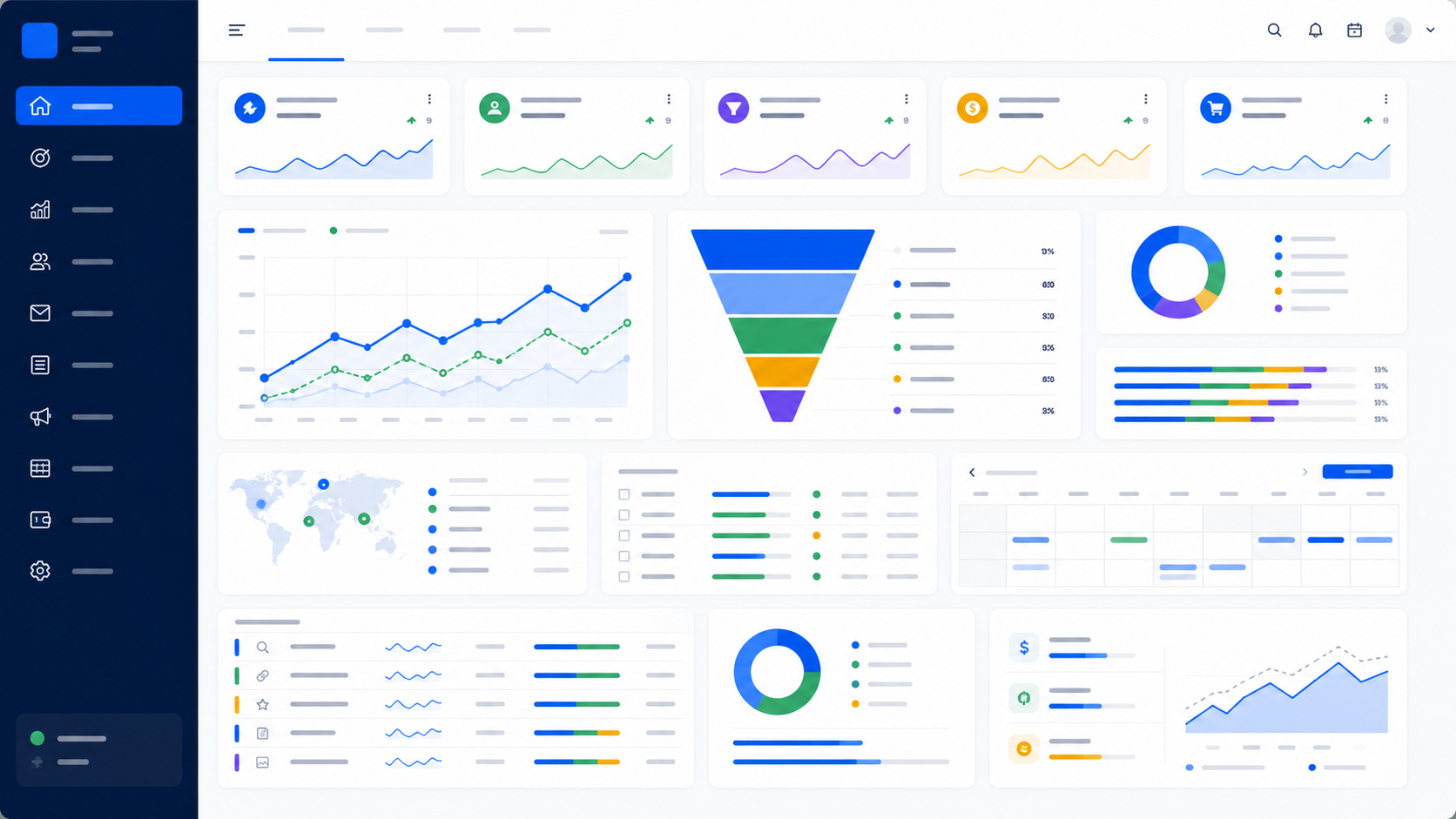 An analytics dashboard screen showing SEO performance