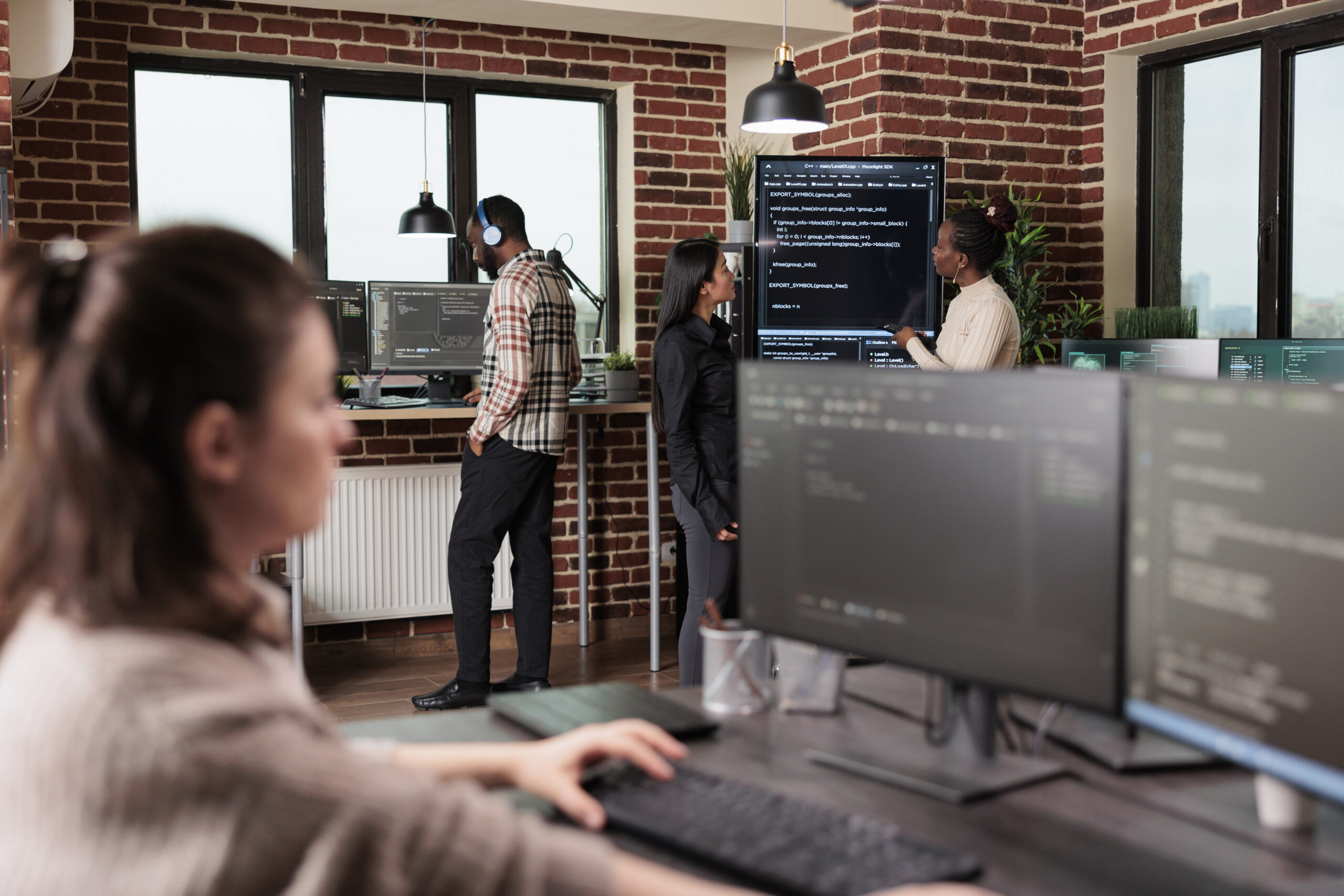 A modern office and team photo of Most Dijital presenting strategy in a meeting room